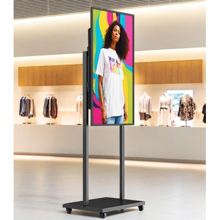 Tótem multimedia Android 11.0 de 43" con resolución 2K y 2500 nits: alto brillo para exhibir