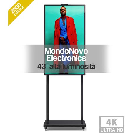 43" 4K 2500nits Android 11.0 Multimedia Totem - High Brightness for Showcase