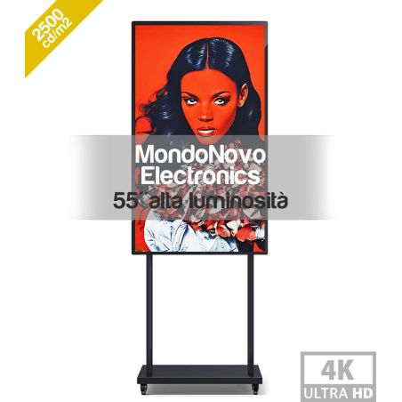 55" 4K 2500nits Android 11.0 Multimedia Totem - High Brightness for Showcase