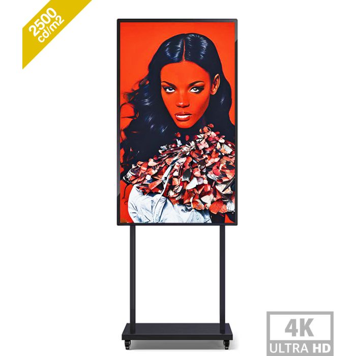 55" 4K 2500nits Android 11.0 Multimedia Totem - High Brightness for Showcase
