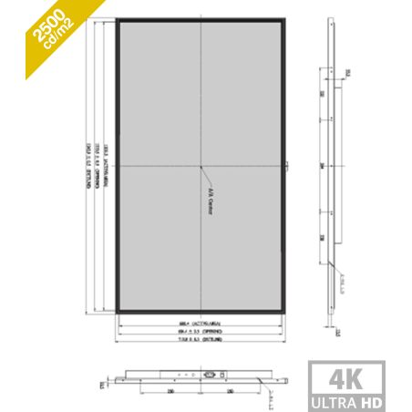 55" 4K 2500nits Android 11.0 Multimedia Totem - High Brightness for Showcase