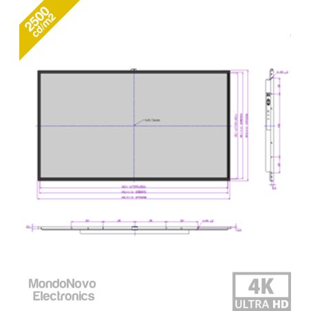 Tótem multimedia Android 11.0 de 65" con resolución 4K y 2500 nits: alto brillo para exhibir