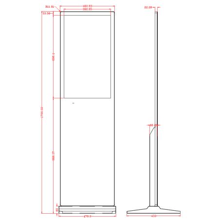 Totem Multimediale Display 32" per interni