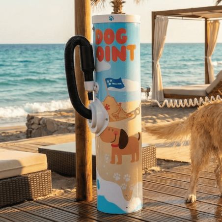 Bracco Shower2Pet – Colonnina Lavaggio e Asciugatura Cani in Spiaggia con Phon e Doccetta | Dog Point per Stabilimenti Balneari