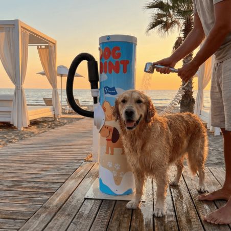 Bracco Shower2Pet – Colonnina Lavaggio e Asciugatura Cani in Spiaggia con Phon e Doccetta | Dog Point per Stabilimenti Balneari