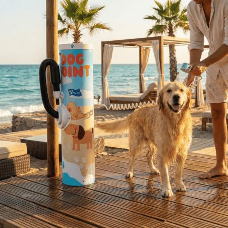 Bracco Shower2Pet – Colonnina Lavaggio e Asciugatura Cani in Spiaggia con Phon e Doccetta | Dog Point per Stabilimenti Balneari