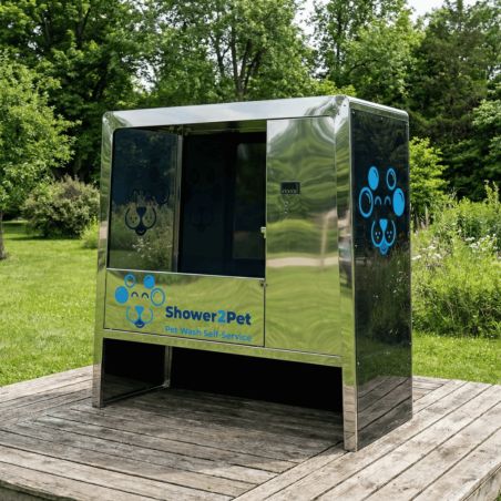 Barboncino Shower2Pet – Postazione Toelettatura Self-Service da Interno | Design Raffinato + Controllo Remoto | 180×75×190 cm