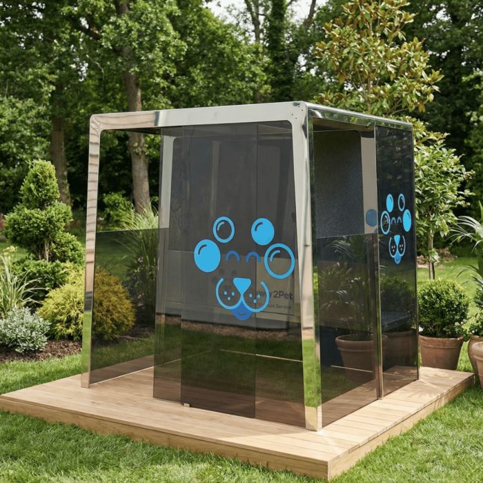 Husky Shower2Pet – Stazione Chiusa Lavaggio Cani Self-Service per Tutte le Stagioni | 365 giorni | 200×100×220 cm