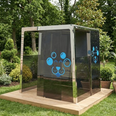 Husky Shower2Pet – Stazione Chiusa Lavaggio Cani Self-Service per Tutte le Stagioni | 365 giorni | 200×100×220 cm