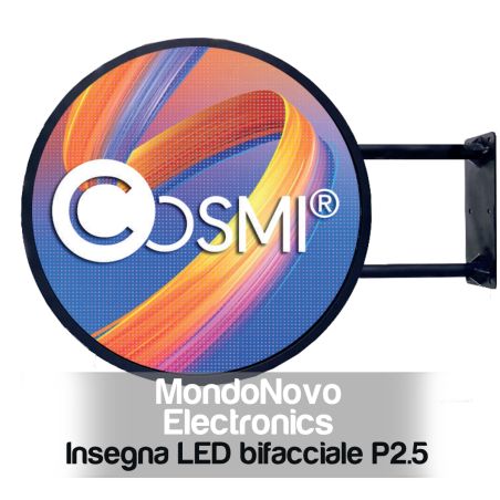 Letrero insignia LED VENUX P4.28 Cosmi Full Colour exterior 64x64 cm 5500 nits IP65