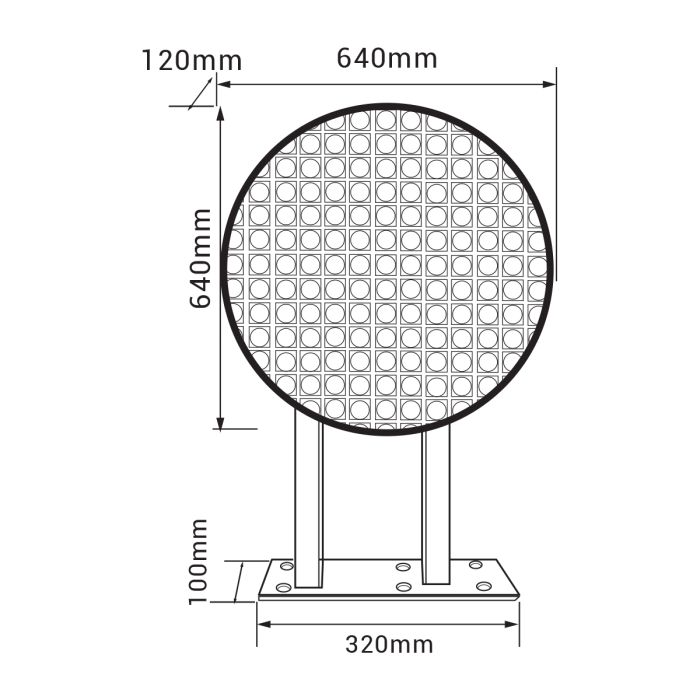 Letrero insignia LED VENUX P4.28 Cosmi Full Colour exterior 64x64 cm 5500 nits IP65