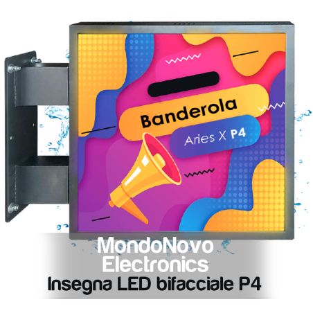 P4 X Cosmi 102x102 5500 nits IP65 | MondoNovoShop LED banner sign