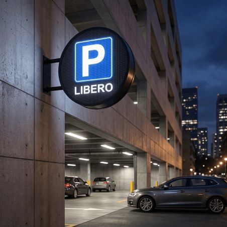 Letrero insignia LED VENUX P4.28 Cosmi Full Colour exterior 64x64 cm 5500 nits IP65