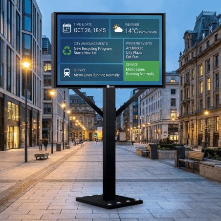 Cartellone Digitale LED P5 XL su Palo | COSMI Urban 2986×2041