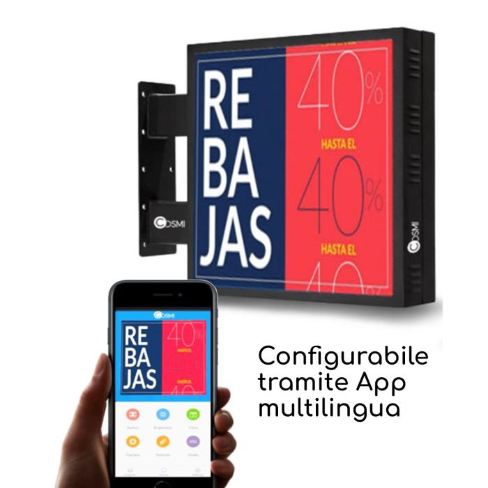 Cosmi 70x70 5000 nits IP65 LED señal de asta de bandera P2.5 | MondoNovoShop