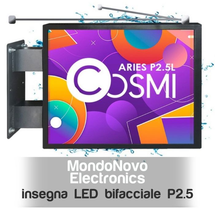 Letrero de asta de bandera LED P2.5L Cosmi 102x70 5500 nits IP65 | MondoNovoShop