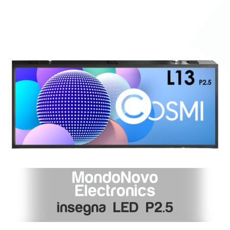 Letrero LED de pared programable P2.5 Cosmi 134x54 5000 nits | MondoNovoShop