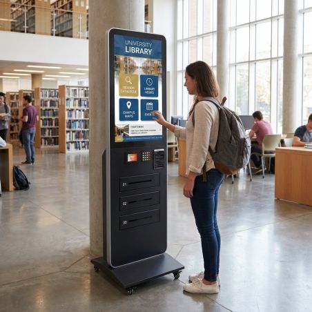 Totem 32" touch screen PCAP con 3 USB case per ricarica smartphone OS Android 11