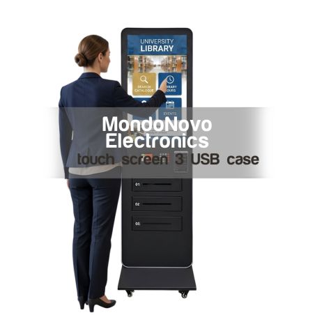 Totem 32" touch screen PCAP con 3 USB case per ricarica smartphone OS Android 11