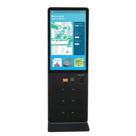 Totem 32" touch screen PCAP con 3 USB case per ricarica smartphone OS Android 11