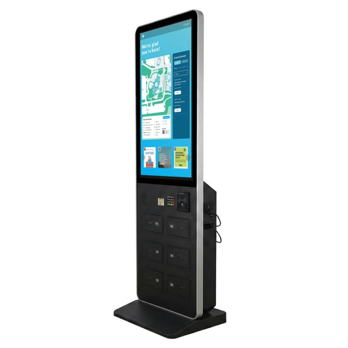 Totem 32" touch screen PCAP con 3 USB case per ricarica smartphone OS Android 11
