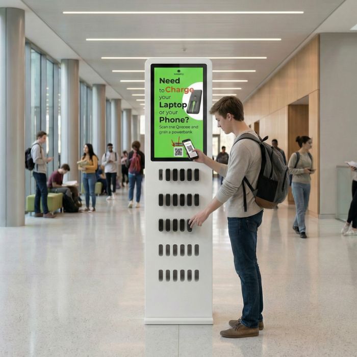 Totem Amperry 30, batería externa de 60 Wh con pantalla táctil de 27'' | Solicitar presupuesto