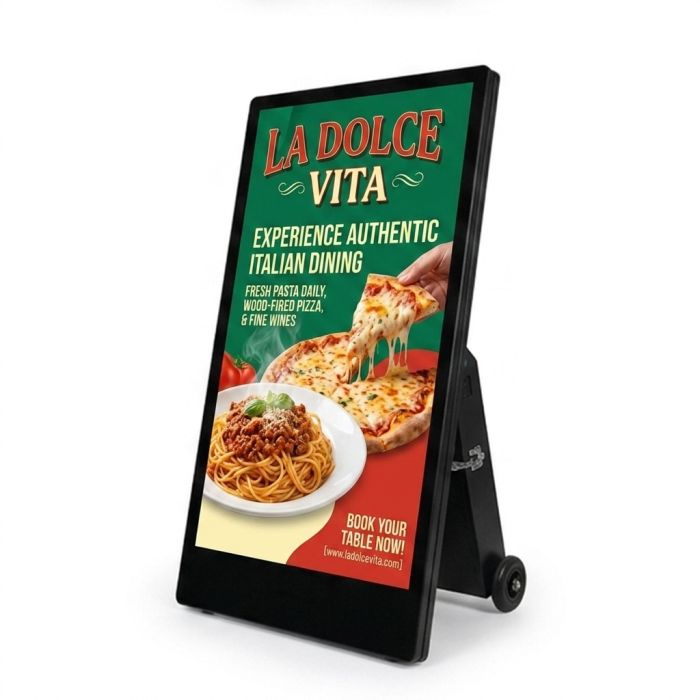 55-inch Battery-Powered Outdoor Digital Display, 1500 nits
