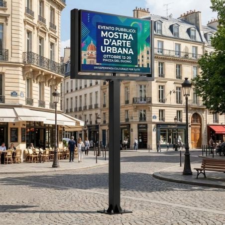 Cartel LED para carretera P5 de doble cara, 134 x 86 cm | MondoNovo