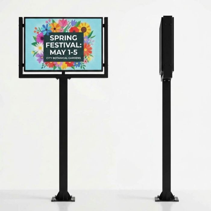 Cartel LED para carretera P5 de doble cara, 134 x 86 cm | MondoNovo