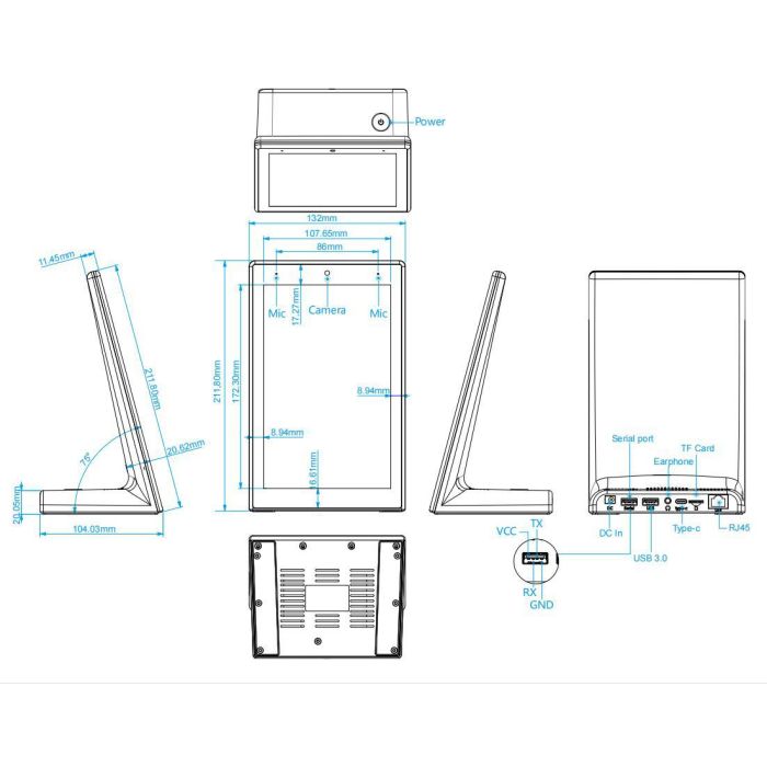 Tablet Android 8" da Tavolo Touch Screen x menu e domotica | MondoNovo