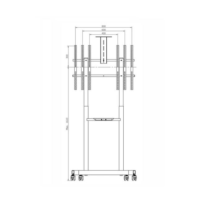 CARRELLO 800 600 CON 2 MENSOLE