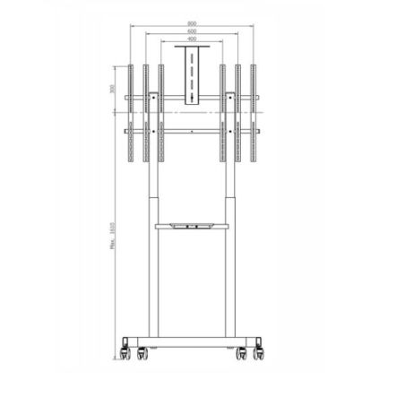 CARRELLO 800 600 CON 2 MENSOLE