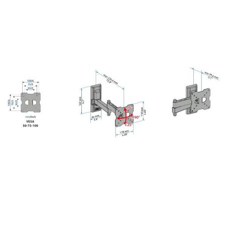 STAFFA PARETE DOUBLE R EDR100