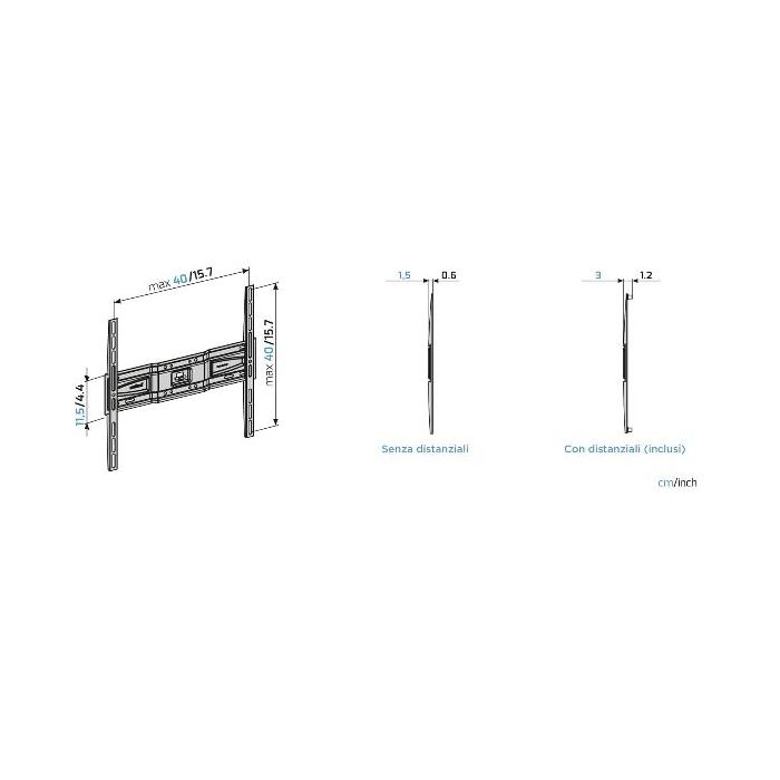 STAFFA PARETE SLIMSTYLE PLUS 400S C