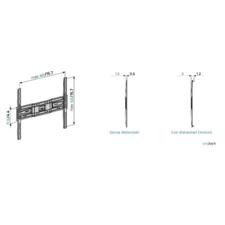 STAFFA PARETE SLIMSTYLE PLUS 400S C