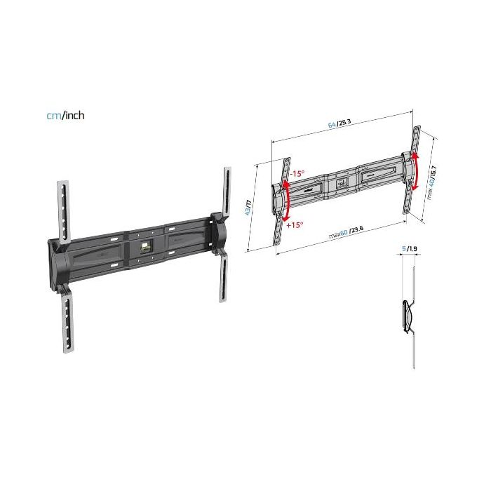 STAFFA MURO SLIMSTYLE PLUS 600ST CG