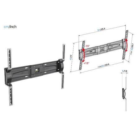 STAFFA MURO SLIMSTYLE PLUS 600ST CG