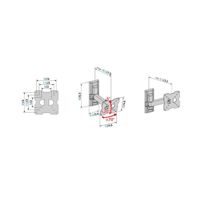 STAFFA MURO FLATSTYLE FR 100