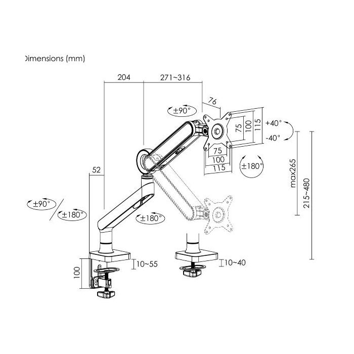 17 -35  PREMIUM MONITOR DESK MOUNT