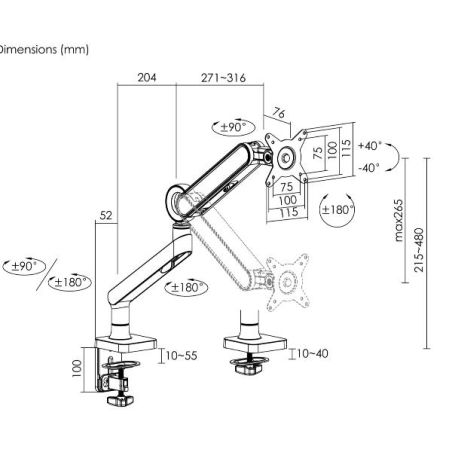 17 -35  PREMIUM MONITOR DESK MOUNT