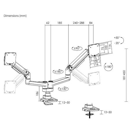 17 -35  HEAVY-DUTY DUAL MONITOR DES