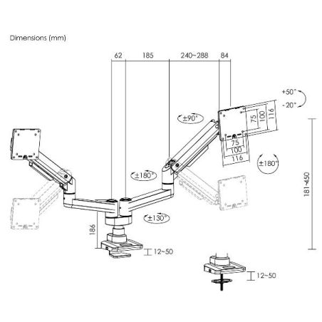 17 -35  HEAVY-DUTY DUAL MONITOR DES