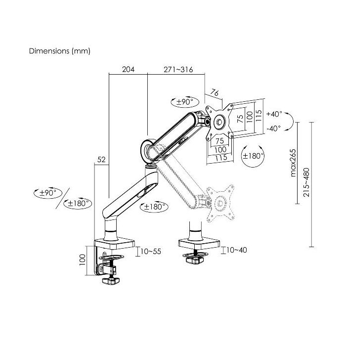17 -35  PREMIUM MONITOR DESK MOUNT