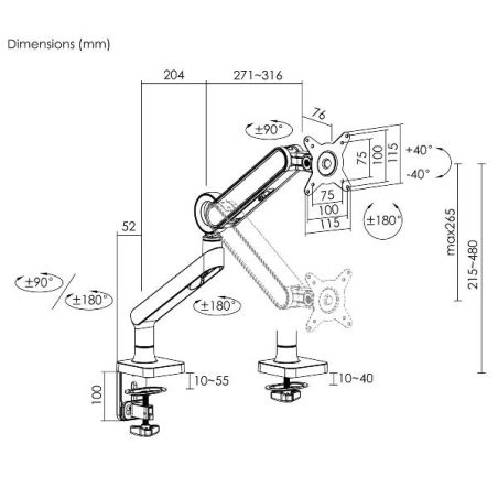 17 -35  PREMIUM MONITOR DESK MOUNT