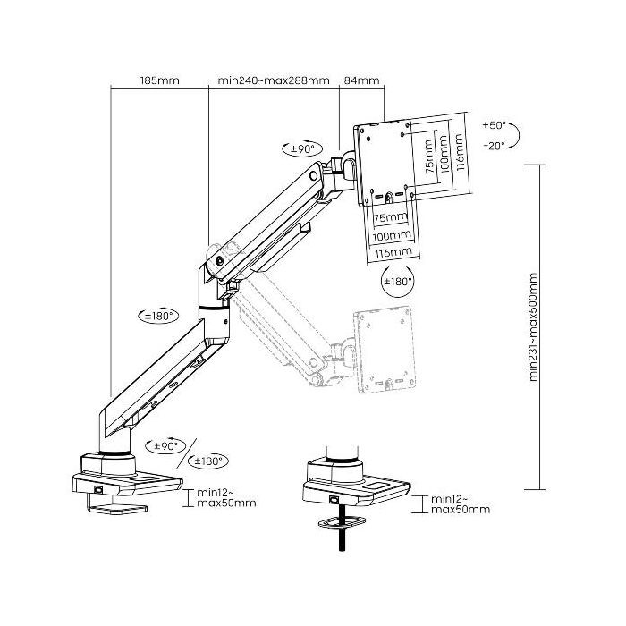 17 -49  HEAVY-DUTY MONITOR DESK MOU