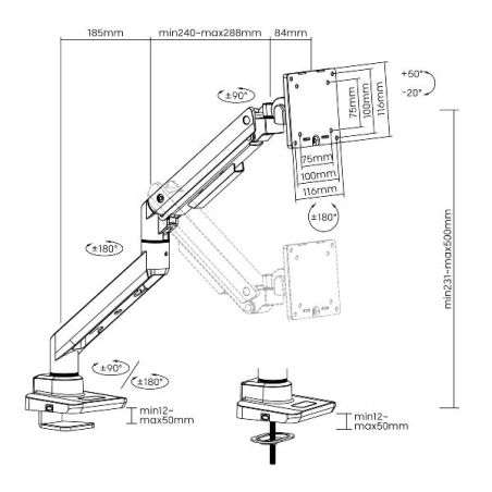 17 -49  HEAVY-DUTY MONITOR DESK MOU