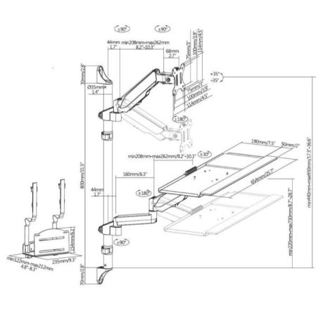 17 -32  SINGLE MONITOR WALL-MOUNTED