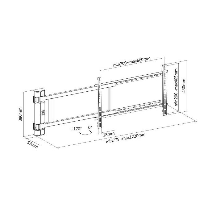 32 -75  MOTORIZED TV SWING MOUNT