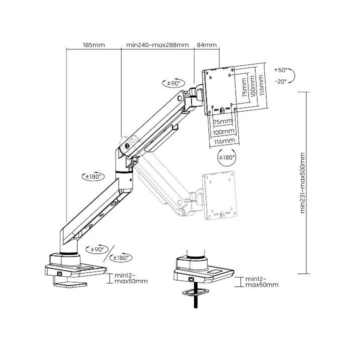 17 -49  HEAVY-DUTY MONITOR DESK MOU