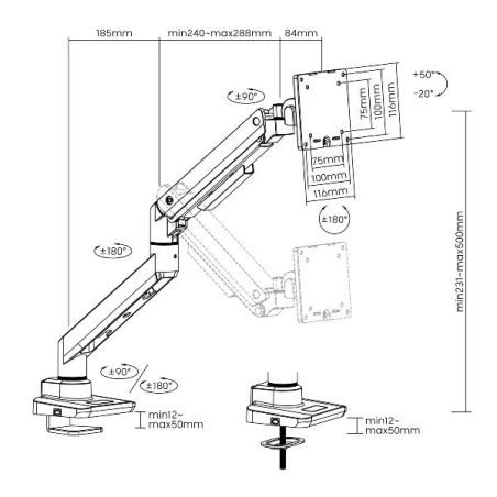 17 -49  HEAVY-DUTY MONITOR DESK MOU